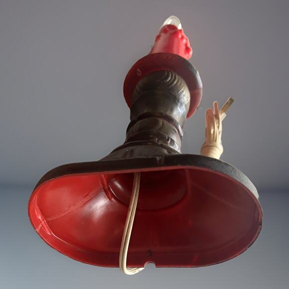 VTG Blow Mold Plastic Christmas Candle Holder Candlestick Set Light Holiday NICE - Picture 3 of 5